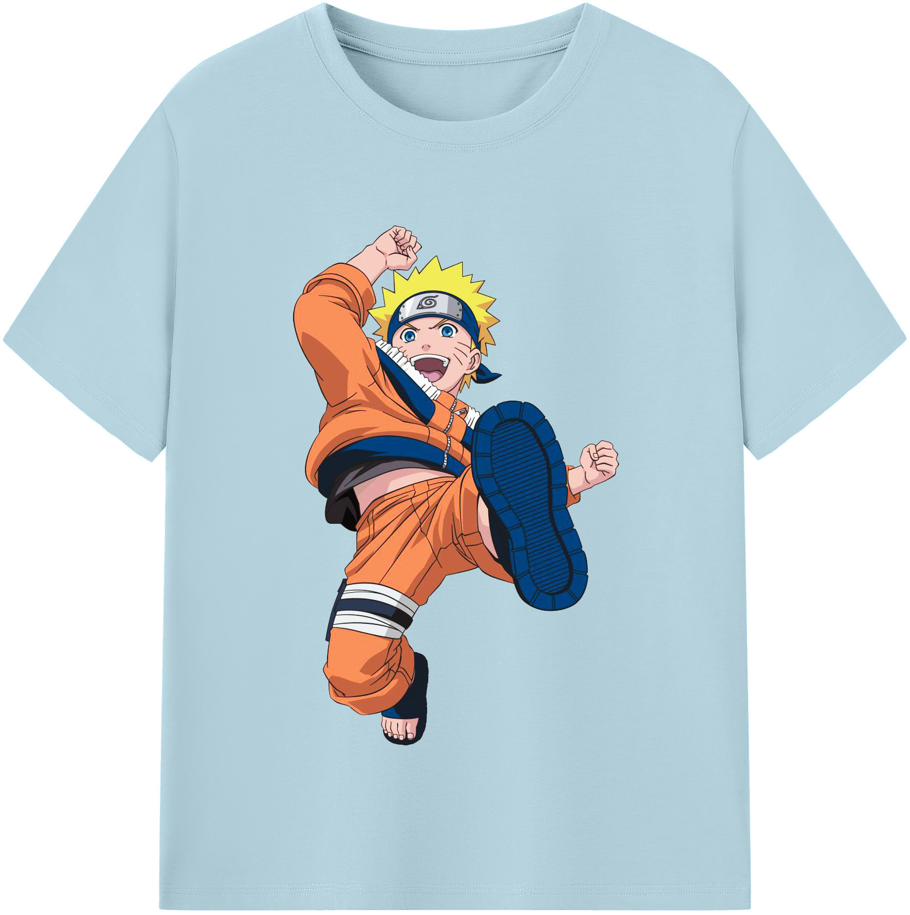 （画像用） NARUTO -ナルト- うずまき ナルト Uzumaki Naruto 綿100％半袖Tシャツ（フロントプリント）